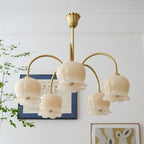 Traditional Rustic Tulip Floral Copper Resin 3/5/6/8-light Chandelier for Living Room BulbSquare