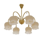 Traditional Rustic Tulip Floral Copper Resin 3/5/6/8-light Chandelier for Living Room BulbSquare