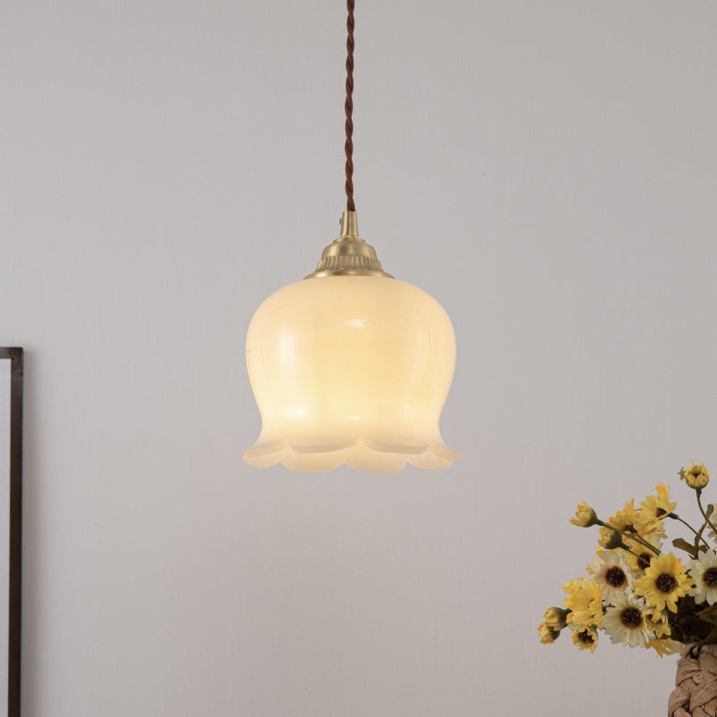 Traditional Rustic Tulip Floral Copper Resin 3/5/6/8-light Chandelier for Living Room BulbSquare