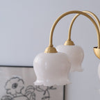 Traditional Rustic Tulip Floral Copper Resin 3/5/6/8-light Chandelier for Living Room BulbSquare