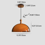 Traditional Vintage Semicircular Acrylic Wood Metal 1-light Pendant Light for Dining Room BulbSquare