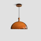 Traditional Vintage Semicircular Acrylic Wood Metal 1-light Pendant Light for Dining Room BulbSquare