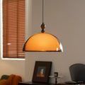 Traditional Vintage Semicircular Acrylic Wood Metal 1-light Pendant Light for Dining Room BulbSquare