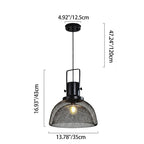 Contemporary Industrial Grid Birdcage Iron 1-Light Pendant Light For Dining Room