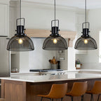 Contemporary Industrial Grid Birdcage Iron 1-Light Pendant Light For Dining Room