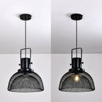 Contemporary Industrial Grid Birdcage Iron 1-Light Pendant Light For Dining Room