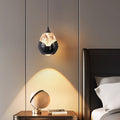 Contemporary Nordic Water Drop Acrylic Aluminum Liftable LED Pendant Light For Bedroom