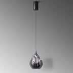 Contemporary Nordic Water Drop Acrylic Aluminum Liftable LED Pendant Light For Bedroom