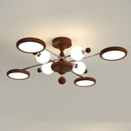 Contemporary Creative Circular Acrylic Iron LED Semi-flush Mount Ceiling Light for Living Room