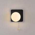 Modern Simplicity Geometry Iron Glass 1-Light Zipper Wall Sconce Lamp For Bedroom