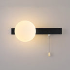 Modern Simplicity Geometry Iron Glass 1-Light Zipper Wall Sconce Lamp For Bedroom