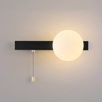 Modern Simplicity Geometry Iron Glass 1-Light Zipper Wall Sconce Lamp For Bedroom