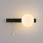Modern Simplicity Geometry Iron Glass 1-Light Zipper Wall Sconce Lamp For Bedroom