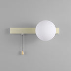 Modern Simplicity Geometry Iron Glass 1-Light Zipper Wall Sconce Lamp For Bedroom