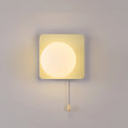 Modern Simplicity Geometry Iron Glass 1-Light Zipper Wall Sconce Lamp For Bedroom