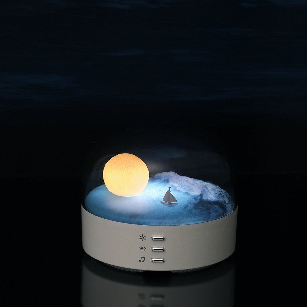Lumendat Contemporary Creative Bluetooth Round ABS PC PVC USB LED Kids Night Light For Bedroom Lumendat