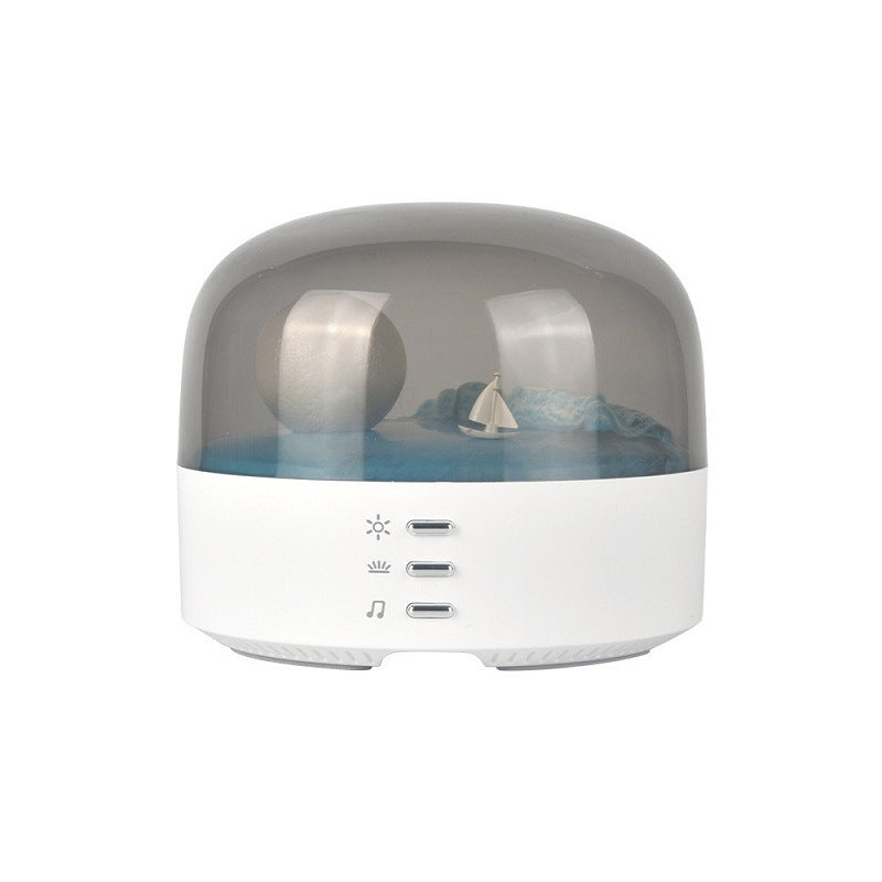 Lumendat Contemporary Creative Bluetooth Round ABS PC PVC USB LED Kids Night Light For Bedroom Lumendat