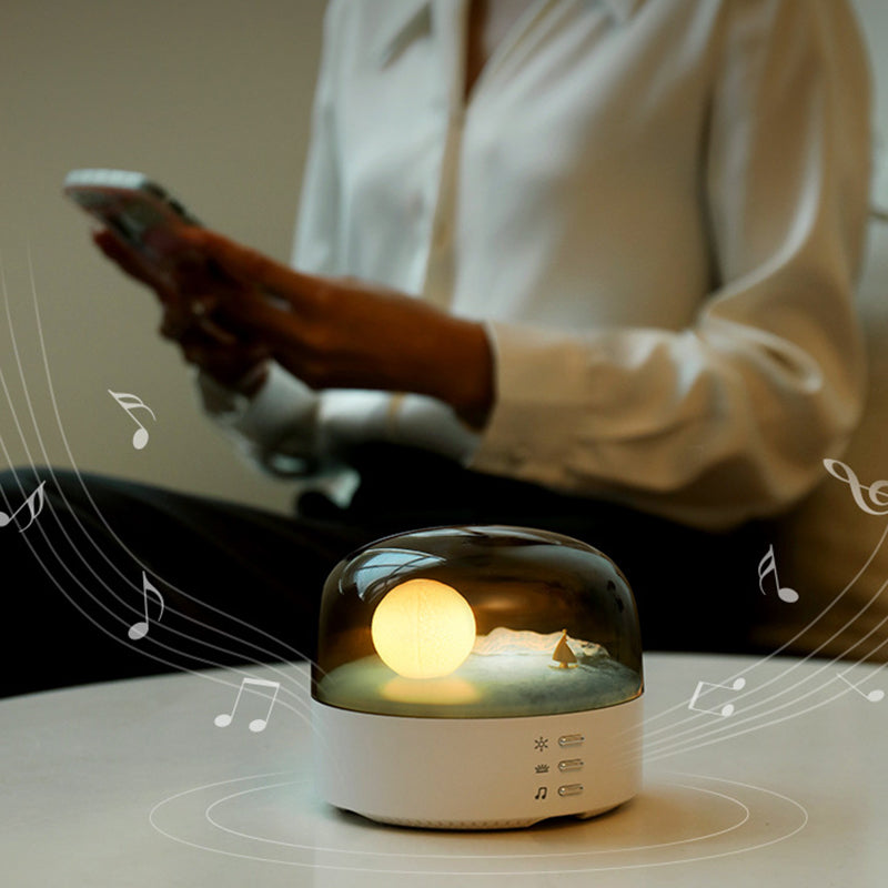 Lumendat Contemporary Creative Bluetooth Round ABS PC PVC USB LED Kids Night Light For Bedroom Lumendat