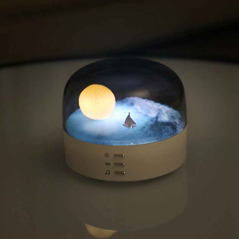 Lumendat Contemporary Creative Bluetooth Round ABS PC PVC USB LED Kids Night Light For Bedroom Lumendat