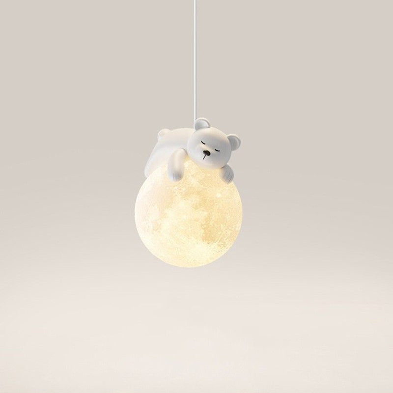 Lumendat Contemporary Creative Kids Bear Rabbit Iron Resin PLA 1/3-Light Chandelier For Bedroom Lumendat