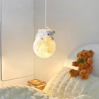 Lumendat Contemporary Creative Kids Bear Rabbit Iron Resin PLA 1/3-Light Chandelier For Bedroom Lumendat