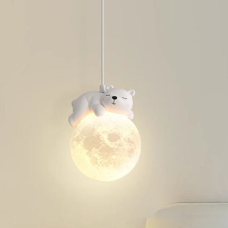 Lumendat Contemporary Creative Kids Bear Rabbit Iron Resin PLA 1/3-Light Chandelier For Bedroom Lumendat