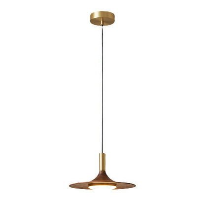 Traditional Rustic Round Iron Acrylic LED Pendant Light For Dining Room