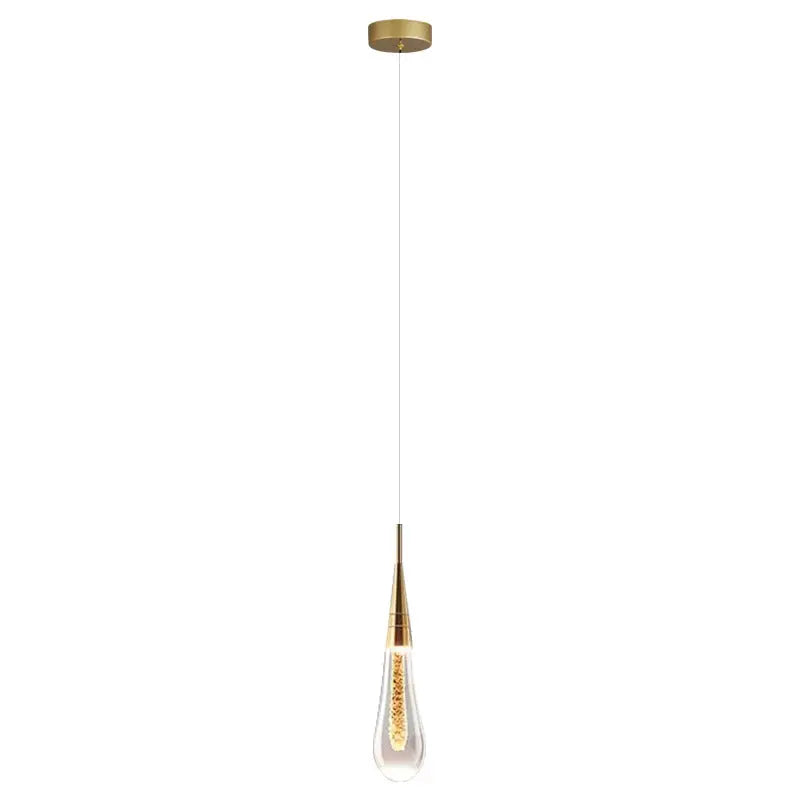 Contemporary Creative Droplet Aluminum Iron Glass LED Chandelier for Dining Room Lumendat