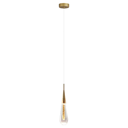 Contemporary Creative Droplet Aluminum Iron Glass LED Chandelier for Dining Room