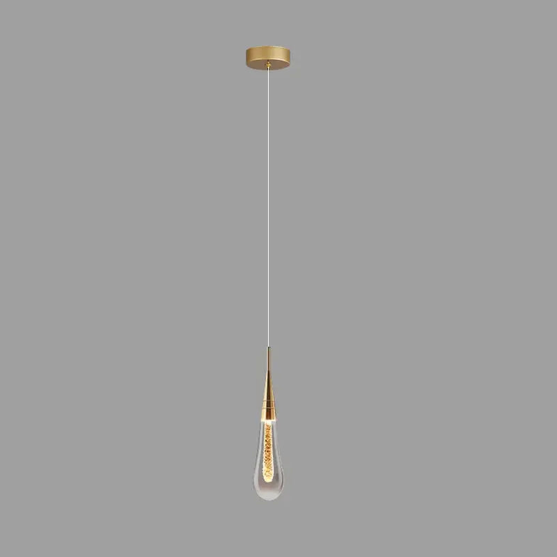 Contemporary Creative Droplet Aluminum Iron Glass LED Chandelier for Dining Room Lumendat
