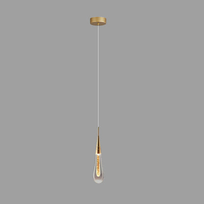 Contemporary Creative Droplet Aluminum Iron Glass LED Chandelier for Dining Room