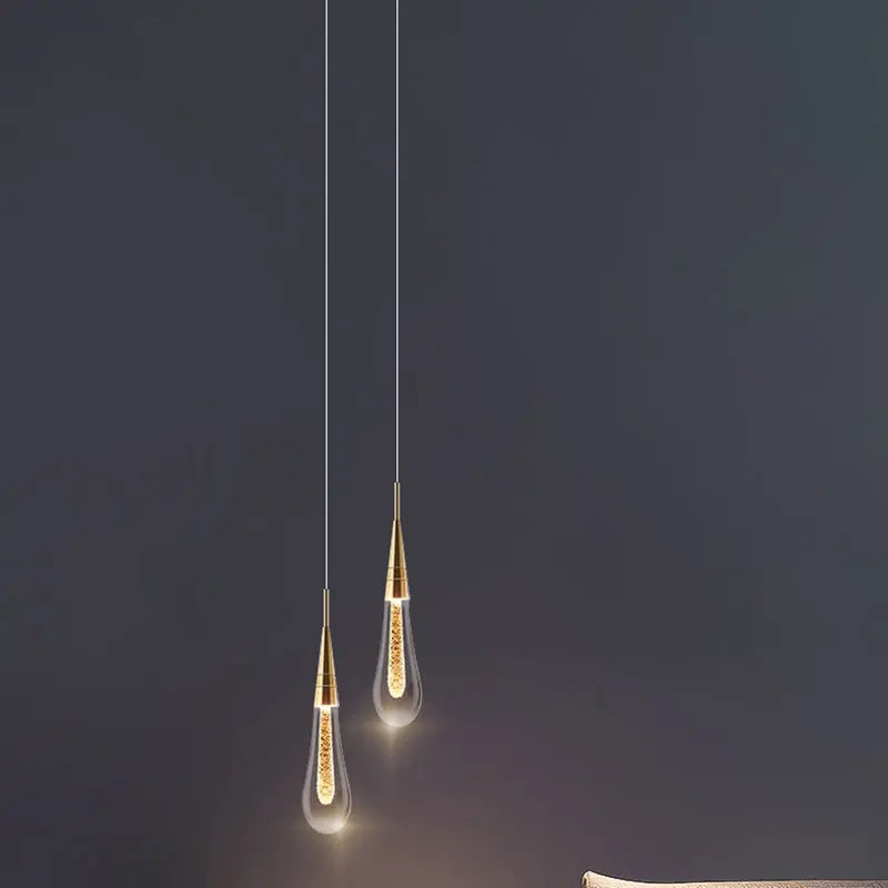 Contemporary Creative Droplet Aluminum Iron Glass LED Chandelier for Dining Room modern luxury lighting fixture
