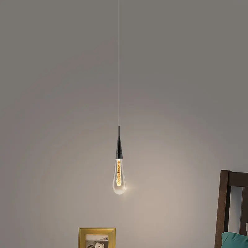 Contemporary Creative Droplet Aluminum Iron Glass LED Chandelier for Dining Room Lumendat