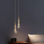 Contemporary Creative Droplet Aluminum Iron Glass LED Chandelier for Dining Room Lumendat