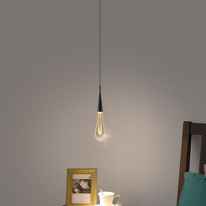 Contemporary Creative Droplet Aluminum Iron Glass LED Chandelier for Dining Room
