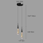 Contemporary Creative Droplet Aluminum Iron Glass LED Chandelier for Dining Room Lumendat