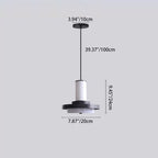 Contemporary Industrial Geometric Iron Acrylic LED Pendant Light For Bedroom