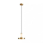 Contemporary Industrial Geometric Iron Acrylic LED Pendant Light For Bedroom