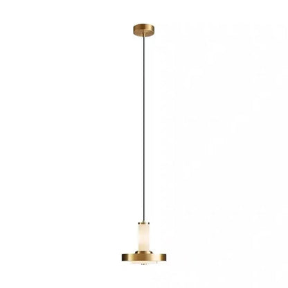 Contemporary Industrial Geometric Iron Acrylic LED Pendant Light For Bedroom