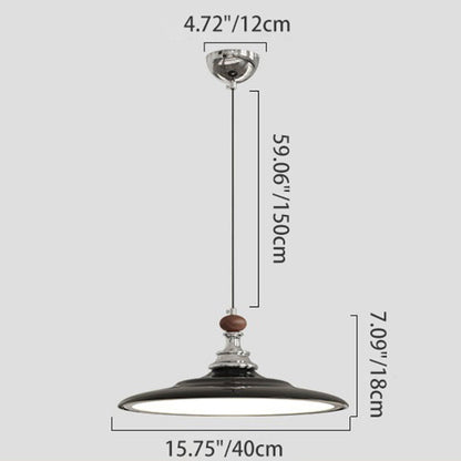 Modern Minimalist Flying Saucer Iron Aluminum PMMA LED Pendant Light For Living Room