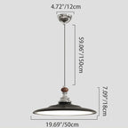 Modern Minimalist Flying Saucer Iron Aluminum PMMA LED Pendant Light For Living Room