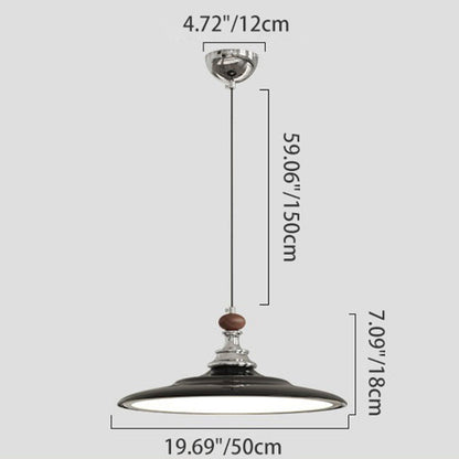 Modern Minimalist Flying Saucer Iron Aluminum PMMA LED Pendant Light For Living Room