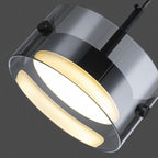 Modern Minimalist Round Metal Acrylic Glass LED Pendant Light for Bedroom