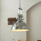 Contemporary Industrial Iron Glass Bowl 1-Light Pendant Light For Dining Room