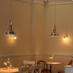 Contemporary Industrial Iron Glass Bowl 1-Light Pendant Light For Dining Room