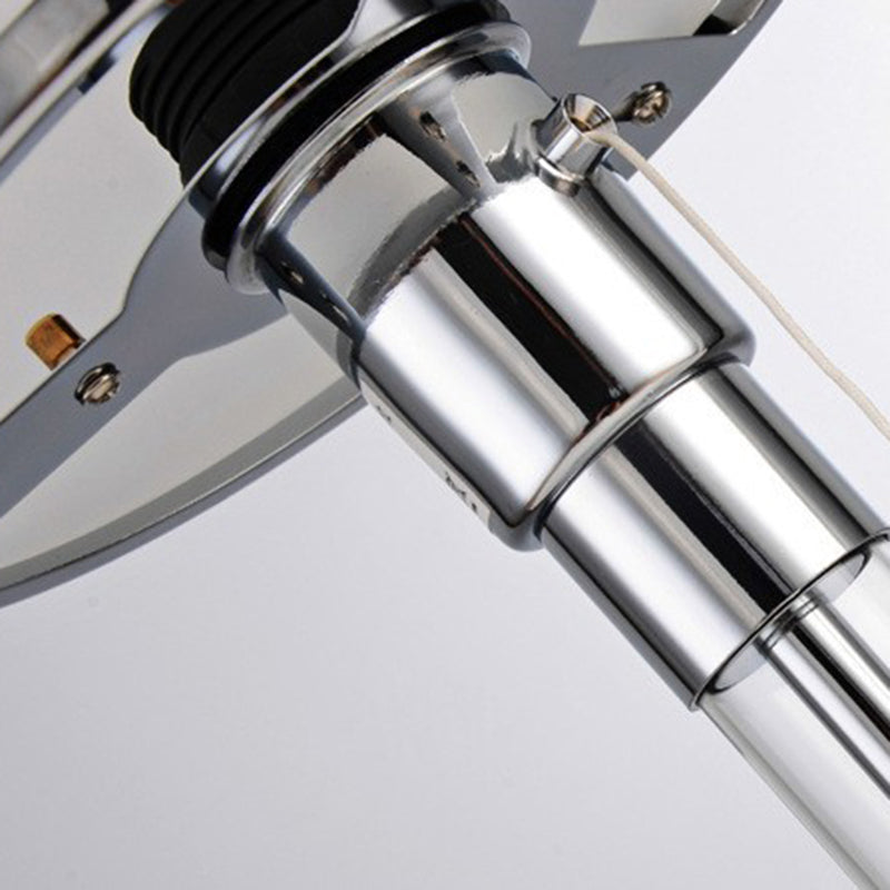 Modern Minimalist Metal Glass Round 1-Light Table Lamp For Bedroom Lumendat