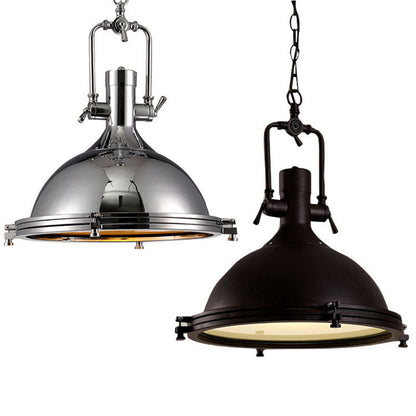 Contemporary Industrial Iron Round 1-Light Pendant Light For Dining Room