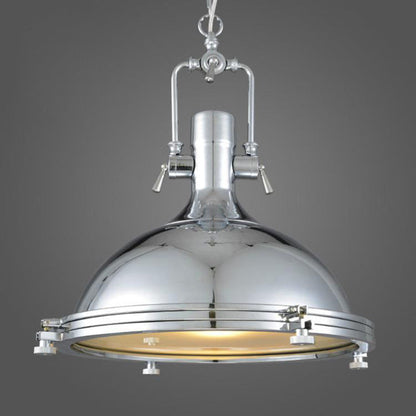 Contemporary Industrial Iron Round 1-Light Pendant Light For Dining Room