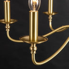 Contemporary Retro Copper Glass Candle 4/6/8 Light Chandelier for Living Room Lumendat