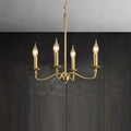 Contemporary Retro Copper Glass Candle 4/6/8 Light Chandelier for Living Room Lumendat